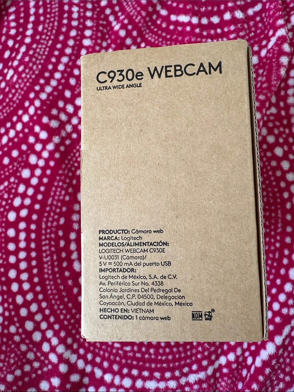 Logitech C930e Ultra Wide Angle Webcam - Brown Box